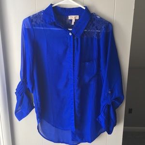 Royal blue sheet top from PacSun